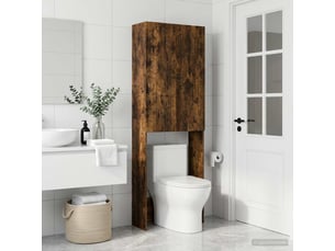 Armoire de toilette alkmaar chêne fumé 66x25.5x190 cm