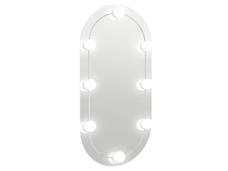  Miroir, miroir décoratif avec éclairage led 80x40 cm verre ovale cf62687  - Conforama A