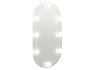 Miroir ovale à fixer coloris argenté <strong></strong> <strong></strong> - 80 cm x 40 cm