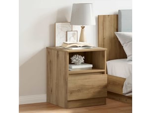 Table de chevet - cabinet de chevet - table de nuit chêne artisanal 40x40x50 cm bois d’ingénierie
