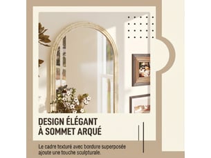Miroir triangulaire de porte coloris beige <strong></strong> <strong></strong> - 60 cm x 54 cm