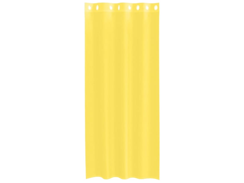 Lot de 2 rideaux en voile, voilages avec œillets jaune cf44369  - Conforama D