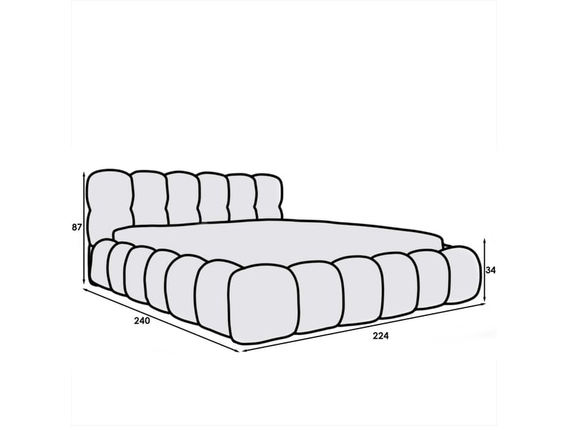  Lit coffre tomaso 180cm velours noir  - Conforama E