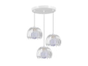 Fabrilamp latina, plafonnier, moderne, 3 x e27, blanc, 35-90 x 40 x 40 cm