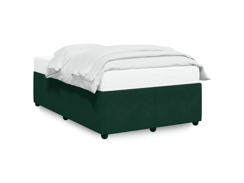  Lit double- lit adulte -  cadre de lit sans matelas vert foncé 120x190 cm velours  - Conforama A