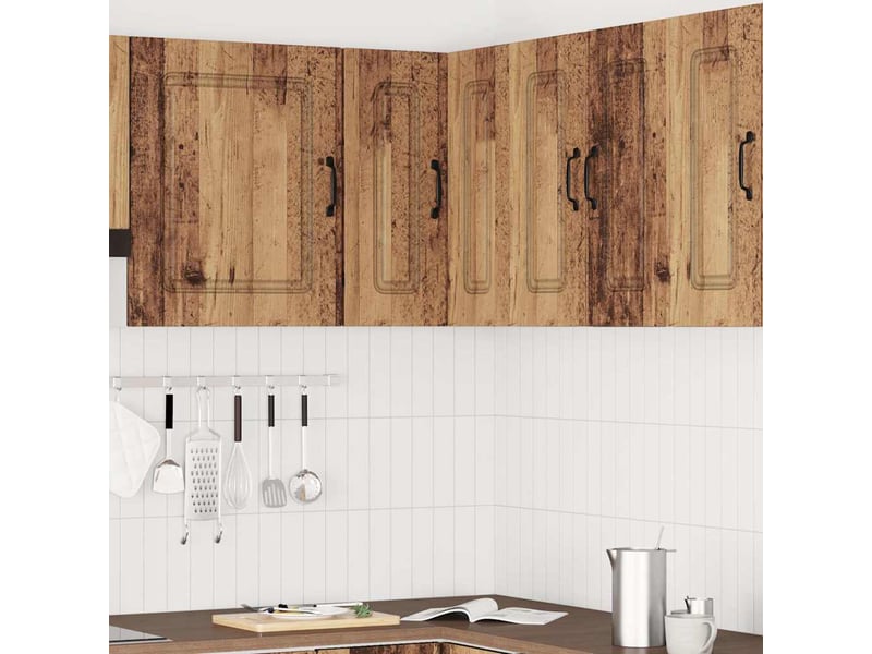  Meuble de rangement, armoire murale d'angle de cuisine kalmar vieux bois  - Conforama B