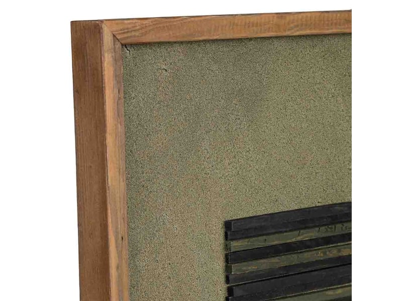 Tableau artisanal en bois recyclé relief vert 62x4x82 cm h cm - Conforama E