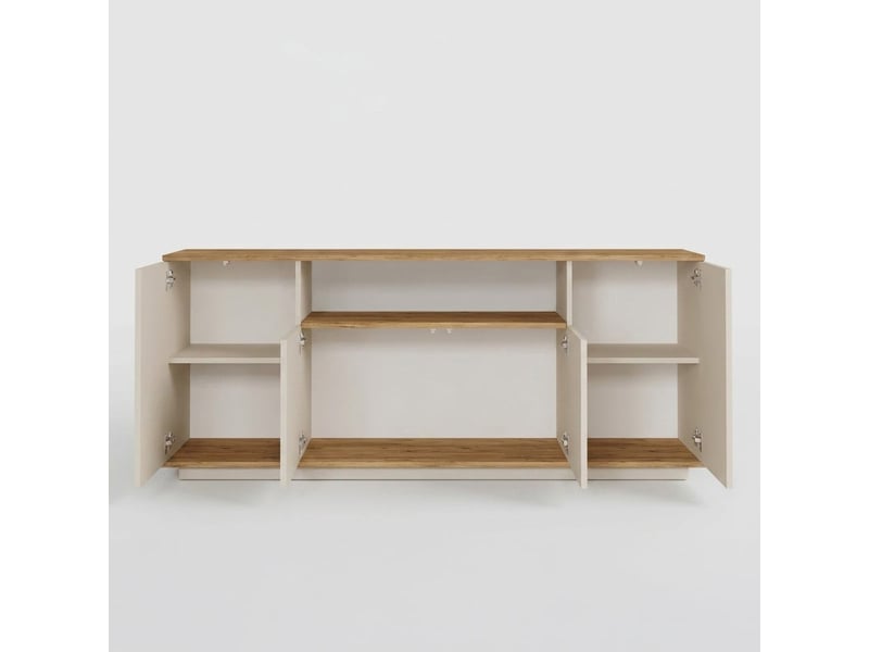  Console buffet avec miroir et étagères kivan  - Conforama D