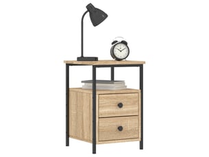 Lot de 2 tables de chevet - cabinet de chevet - table de nuit chêne sonoma 34x35,5x50cm bois ingénierie