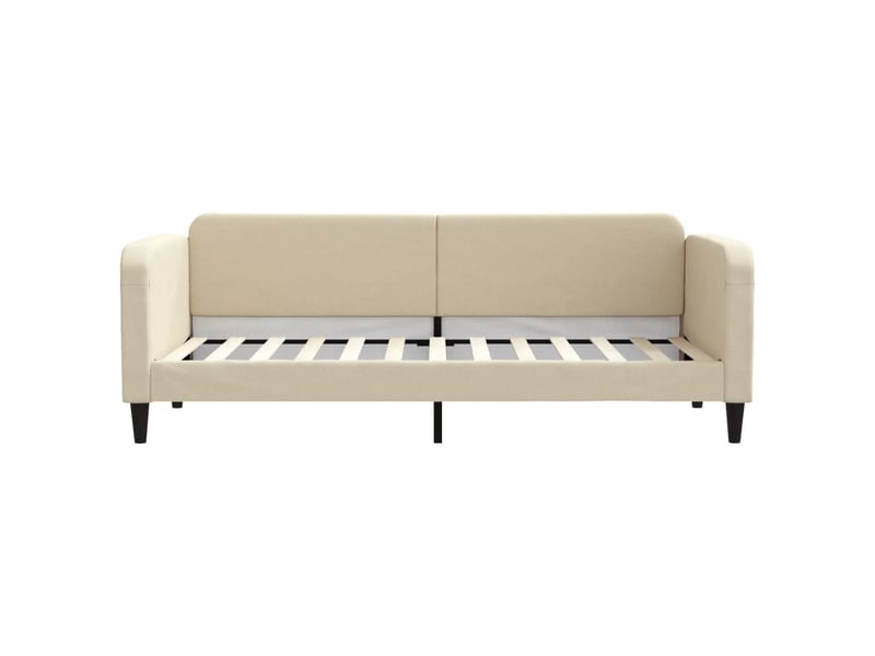  Lit simple- lit adulte -  lit de repos sans matelas crème 80x200 cm tissu  - Conforama B