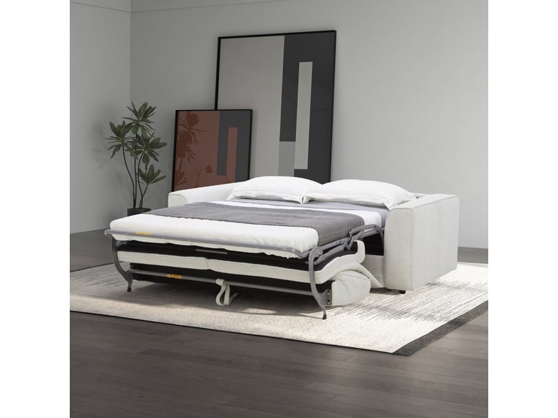 Canape droit convertible beige 3 places  - Conforama X