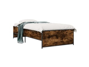 Lit simple 80x200 cm coloris marron