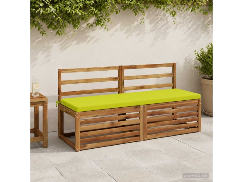  Lot de 2 coussins de banc, coussins d'assise soest 100 % polyester vert vif. Cf57604  - Conforama B