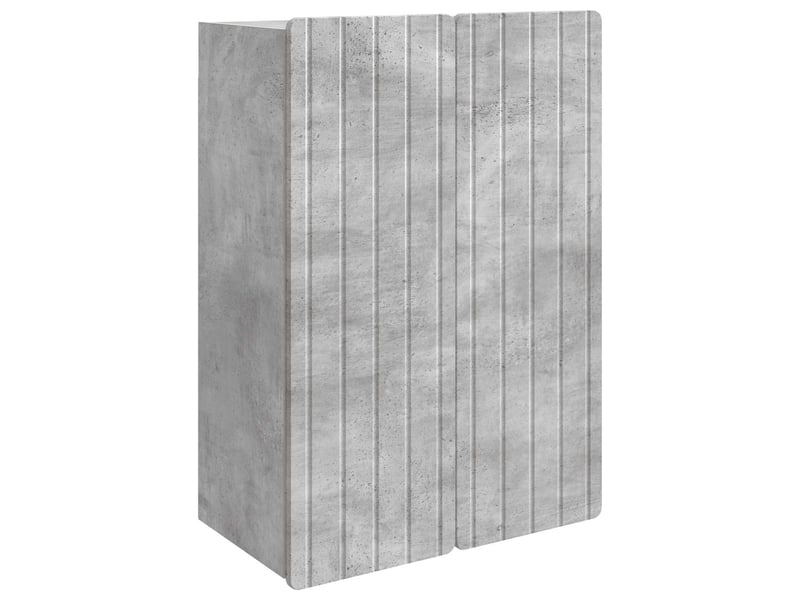 Armoire murale salon, meuble de rangement gris béton 66 x 34,5 x 92 cm bois d'ingénierie - Conforama A