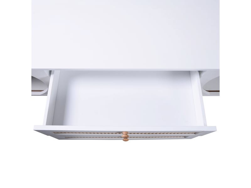 Meuble tv 170 cm rotin et bois avec portes et tiroirs  - Conforama W