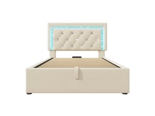 Lit coffre 90x200 cm DZMDIP coloris beige
