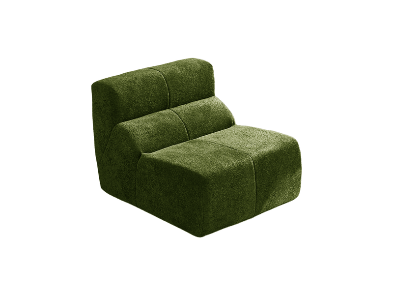  Fauteuil,93x109x79 cm,1 place compressé style contemporain,velours,vert  - Conforama D