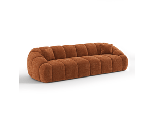 Canapé droit fixe SIA HOME 1MOK4PVTTC 4 places Velours orange