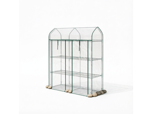 Petite serre de balcon 3 niveaux avec bâche pvc et structure acier
