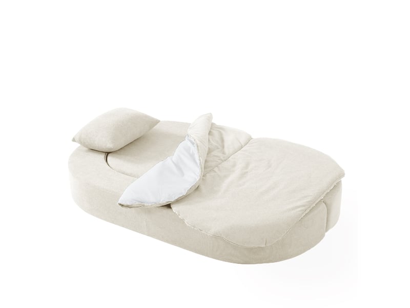  Canapé-lit convertible 2 places 200 x 130 cm blanc cassé homvra  - Conforama A