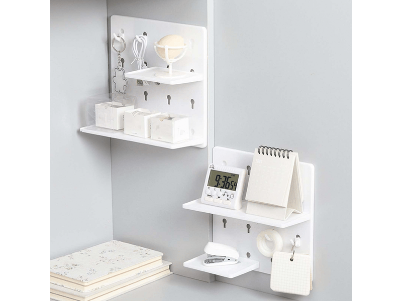  Étagère murale de chevet autocollante, forte capacité de charge, espace de rangement supplémentaire pour dortoir, chambre, salle de bain, cuisine  - Conforama C