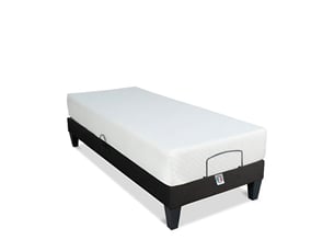 Ensemble matelas et sommier 70x200 cm Mousse + mémoire de forme BELLECOUR 4BP.AB.C.SOLO.0720 soutien Medium épaisseur 21 cm