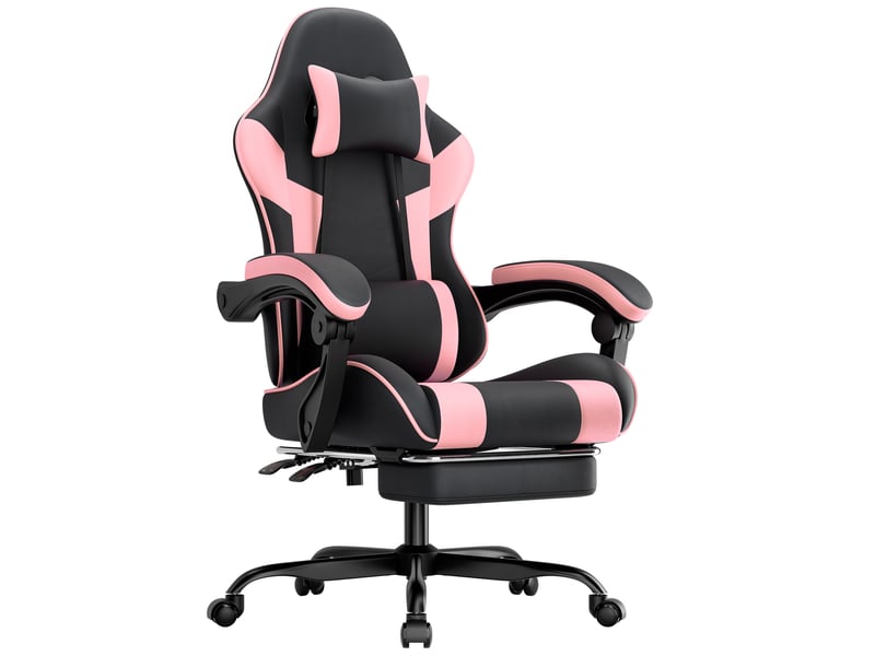  Fauteuil gaming ergonomique réglable avec repose-pieds homvra  - Conforama A
