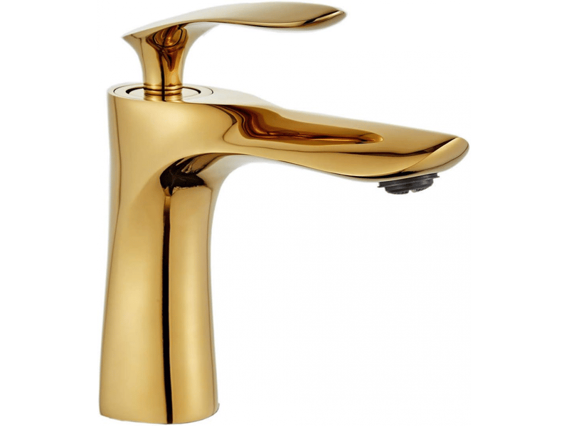  Mitigeur lavabo salle de bain en laiton avec finition or chrome doré – élégant et durable  - Conforama A