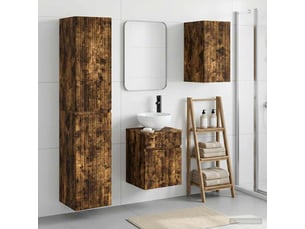 Ensemble de mobilier de salle de bain 3 pc chêne fumé cf64315