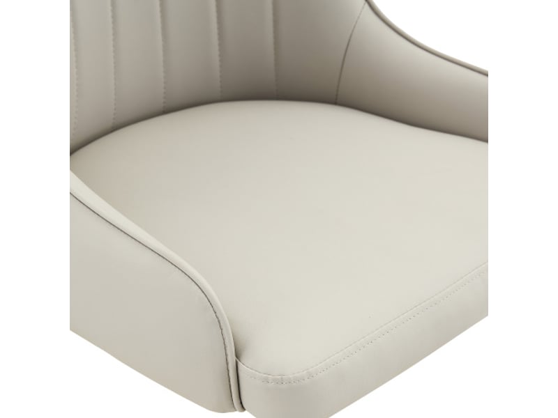  Ensemble de 2 chaises pu gris chaud – dos à motif éclair, résistant à l'eau, entretien facile — cuisine, café ou pro  - Conforama E