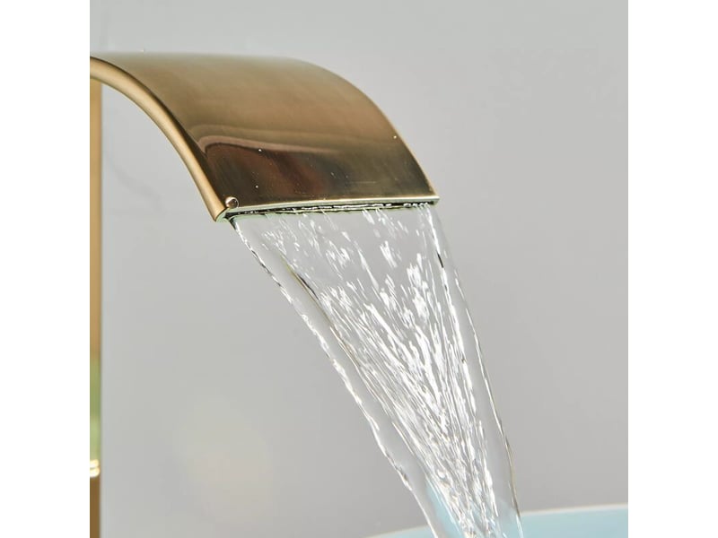  Mitigeur d'évier cascade chaude et froide réglable, robinet de salle de bain cascade, hauteur 30 cm (or) - xjd001139zls XJD001139ZLS - Conforama D
