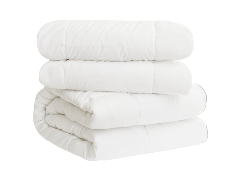  Ensemble de duvet 3 pcs - couette 260 x 220 cm toutes saisons bambou blanc  - Conforama E