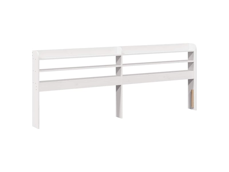  Lit double- lit adulte -  cadre de lit avec tête de lit sans matelas blanc 200x200 cm  - Conforama D