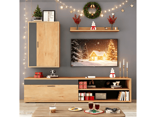 Meuble tv coloris bicolore 140 cm <strong>OXEZA</strong>  <strong></strong>