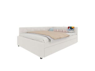 Lit gigogne 140x200 cm <strong></strong>  <strong></strong> coloris blanc