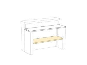 Bar avec comptoir en hpl 140 cm pour îlot marvy - anthracite