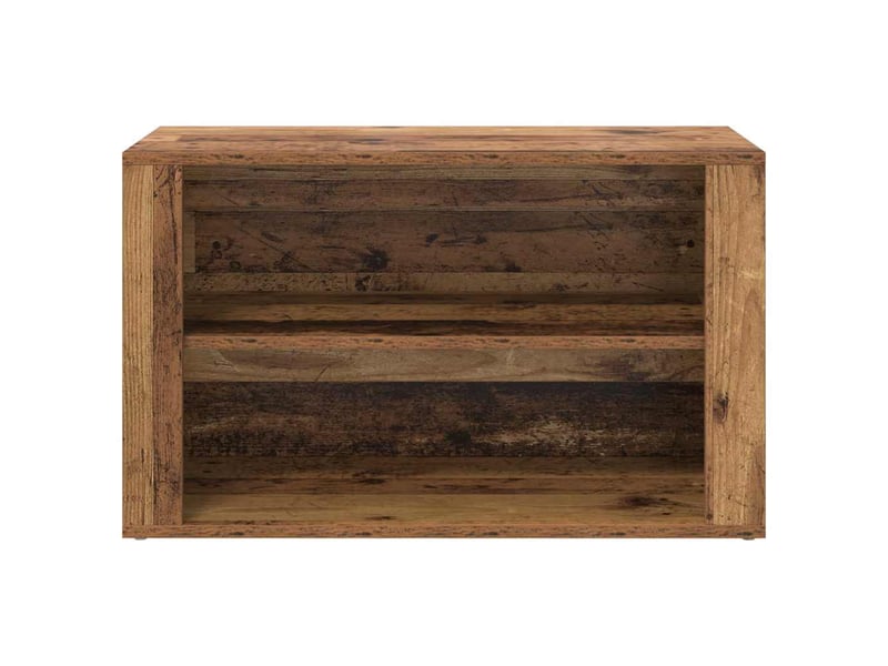  Meuble à chaussures, rack à chaussures 75x35x45 cm bois d'ingénierie bois ancien  - Conforama E