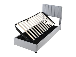Lit coffre 90x200 cm coloris gris