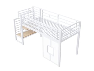 Lit mezzanine 90x200 cm SOGEU coloris blanc