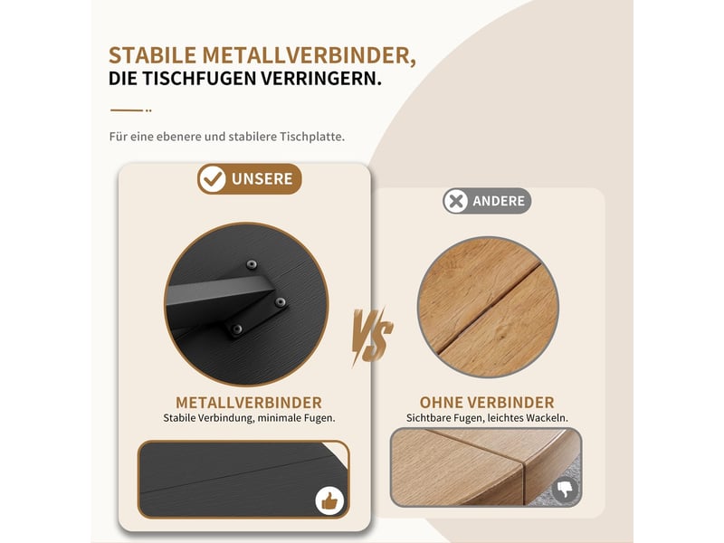  Table ronde avec pieds en x de 120 cm en noir idéale comme table de cuisine salle à manger bureau balcon ou table basse  - Conforama E