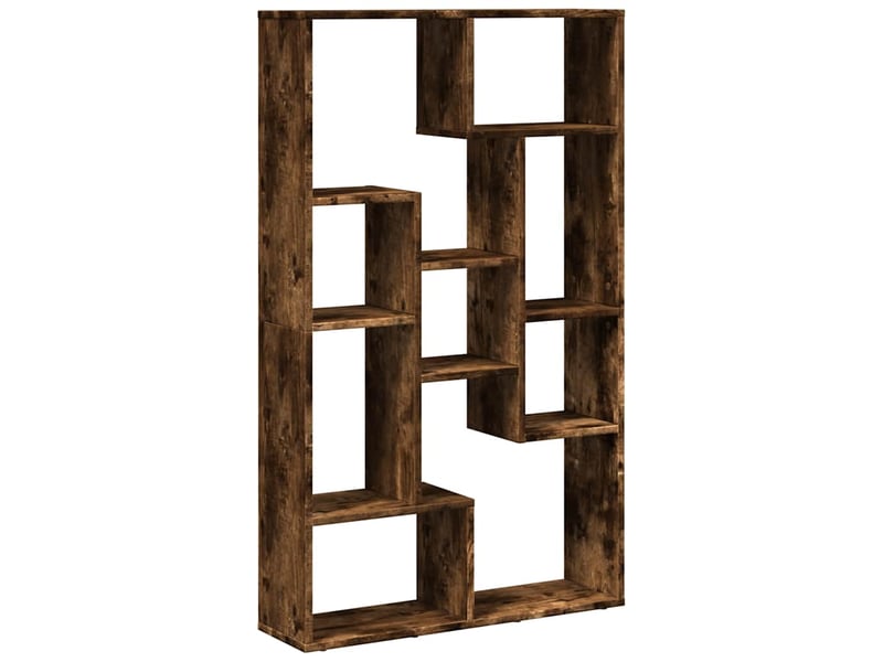  Bibliothèque, étagère de rangement chêne fumé 72x20x120,5 cm bois d'ingénierie  - Conforama A