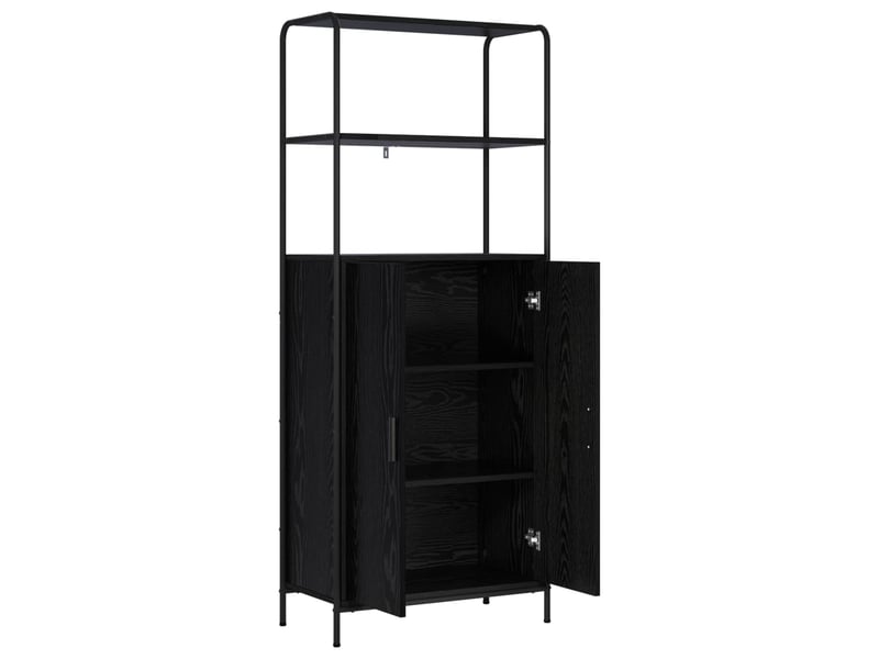  Haut armoire, armoire de rangement chêne noir 40x33x161 cm bois d'ingénierie shl52383  - Conforama C