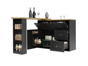 Bar coloris noir FLORAGRACE  - 204 cm