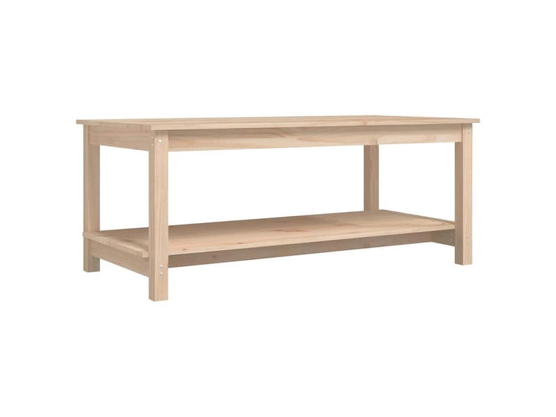  Table basse rectangulaire | table de salon 110x55x45 cm bois massif de pin  - Conforama A