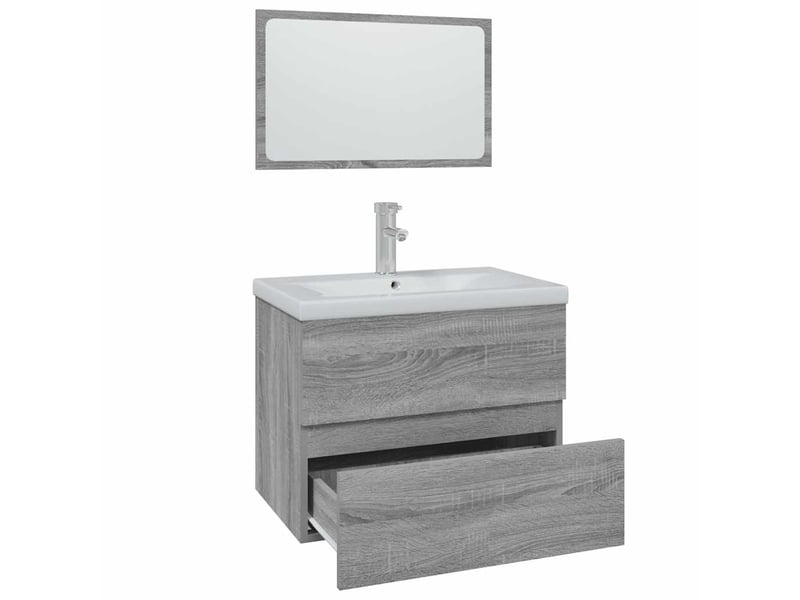 Meubles de salle de bain, armoire salle de bain sonoma gris bois d'ingénierie cf65467 - Conforama E