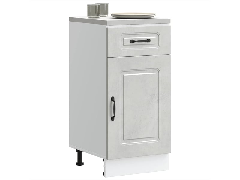 Meuble de rangement, armoire de cuisine kalmar gris béton bois d'ingénierie shl1677 - Conforama B