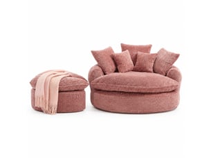 Fauteuil convertible MEUBLIV Polyester rose vendu A l'unité