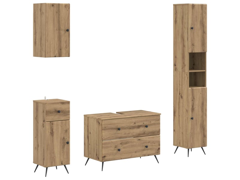  Ensemble de 4 pièces d'armoires de salle de bain breda cf63253  - Conforama A