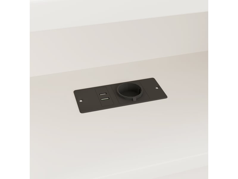  Lit gigogne 90x200 avec rangement et port usb, lit enfant blanc en bois massif  - Conforama W