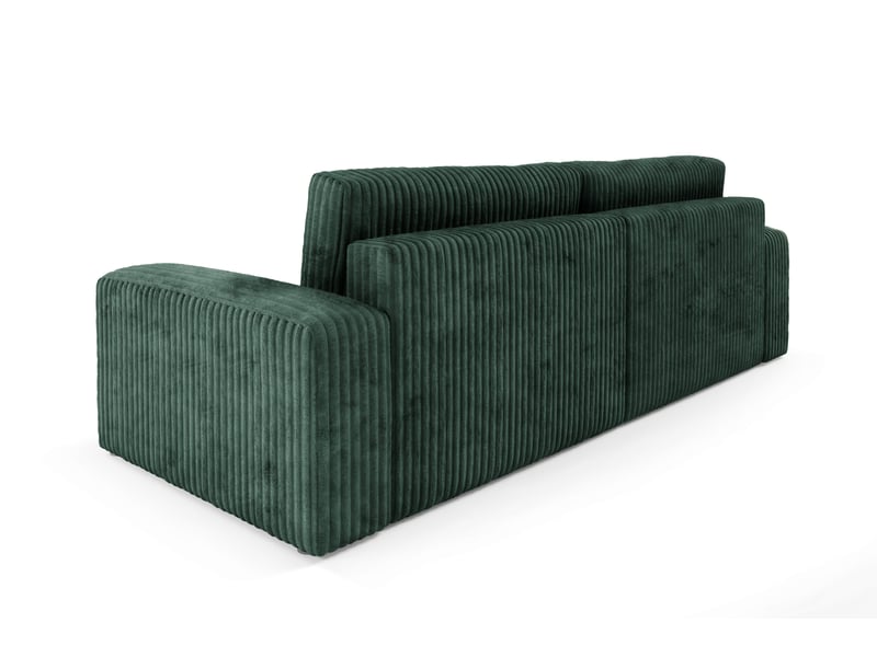  Canapé convertible 4 places en velours côtelé fano vert  - Conforama D